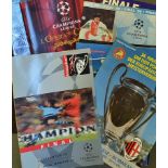 Collection of big match football programmes to include European Cup Finals 1975, 1993-1998, 2001-