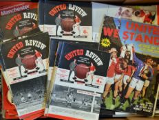 Collection of Manchester United home programmes from 1950s with good content of 1960s onwards up