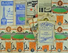 1950s Wolverhampton Wanderers Football Programmes predominantly home programmes includes 1948/9