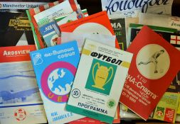 Substantial collection of European club Football Programmes including matches involving British