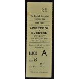 Scarce 1949/50 Liverpool v Everton Football Match Ticket Stub FA Cup SF dated 25 March 1950 at Maine