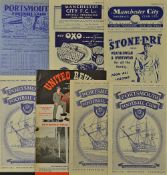 Selection of Portsmouth FC early match programme issues to include 1948/1949 Arsenal 1953/1954