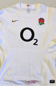 2012 Tuilagi England Six Nations Rugby players shirt - celebrating Tuilagi's 9th Cap v France (A)