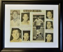 Tottenham Hotspur Early 1960s signed montage with newspaper cuttings signed by players such as