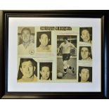 Tottenham Hotspur Early 1960s signed montage with newspaper cuttings signed by players such as