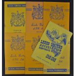 Selection of Leeds United home programmes to include 1948/1949 Barnsley 1951/1952 Notts County,