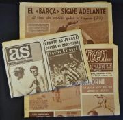 1968/1969 ICFC Atletico Bilbao v Liverpool 'Dicen' newspaper 19.9.1968. 'AS' newspaper 20.9.1968 and