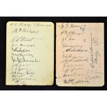 1928 New Zealand All Blacks rugby autographs - on two pages removed from autograph book, bold