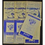 Selection of Bury FC home football programmes to include 1949/1950 Swansea Town, Sheffield Utd,