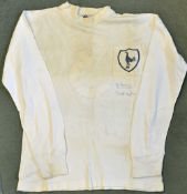 1960/1961 Ron Henry of Spurs match worn shirt no.3 and signed.