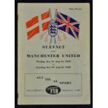 1957 Tour match Copenhagen XI v Manchester United match programme, covers two matches 21 May and