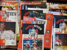 Collection of Manchester Utd home programmes from 1960's onwards good mix of league and cup plus