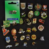Collection of 31 Welsh rugby club pin and lapel badges to incl 2003 RWC, Llandovery, Sisters,