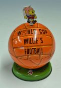 1966 World Cup Willie Toffee Tin produced by Lovells in the form of a football, with Willie stood on