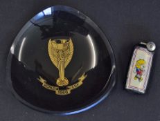 1966 World Cup Ashtray and Lighter the lighter (untested) decorated with World Cup Willie, the