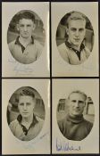 Scarce 1949/50 Wolverhampton Wanderers Signed Photograph Cards depicting player headshots with