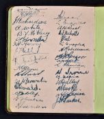 1924-25 New Zealand All Blacks Invincibles autographs - small autograph book, belonging then to a