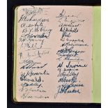 1924-25 New Zealand All Blacks Invincibles autographs - small autograph book, belonging then to a