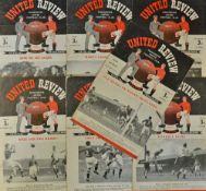 1950/1951 Manchester United home programmes to include Fulham, Liverpool, Blackpool, Aston Villa,