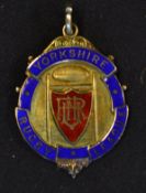 1959/60 Yorkshire Rugby League winners medal - silver gilt and enamel medal won by Wakefield Trinity