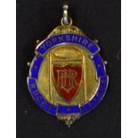 1959/60 Yorkshire Rugby League winners medal - silver gilt and enamel medal won by Wakefield Trinity