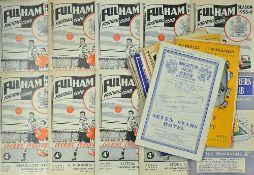 Collection of 1950s football programmes to include 1951/1952 Brighton v Shrewsbury Town, Northampton