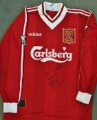 1995/1996 Liverpool match-worn shirt v Sheffield Wednesday opening match of the season, Phil Babb