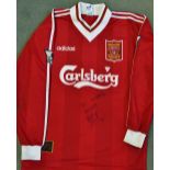 1995/1996 Liverpool match-worn shirt v Sheffield Wednesday opening match of the season, Phil Babb