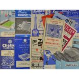 1960/1961 Manchester United away programmes to include Aston Villa, Birmingham City, Blackpool,