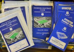 Everton football programme selection from 1950s, 1960s, 1970s, with some more modern. A good