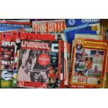 Liverpool Football Programmes from 1960s Onwards includes a mixed selection of home and away