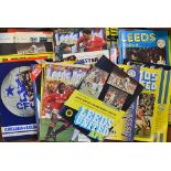 Selection of Leeds United football programmes from 1970s onwards including homes and aways. Worth