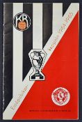 1964/1965 Liverpool 1st European Cup match programme away at Reykjavik 17 August 1964. Good.