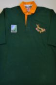 Very Rare 1995 Rugby World Cup South Africa Players Shirt from the opening game worn by South