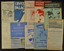 Collection of early league Shrewsbury Town away programmes to include 1950/1951 (1st season),