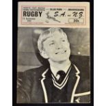 1970 South Africa v New Zealand rugby programme - 4th Test match played at Ellis Park 12 September -