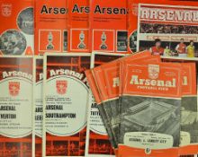 Collection of Arsenal home programmes from 1956/57 onwards also includes some 1970s (30+)