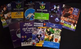 Collection of Scotland v Overseas Tourists and Five Nations rugby programmes from the 1970's onwards