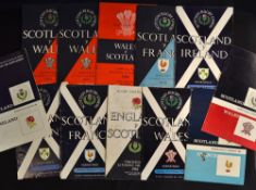 Collection of Scotland Five Nations rugby programmes from 1950/60's (H&A) - to include vs Wales '