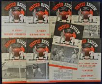 1951/1952 Manchester United home programmes to include Fulham, Bolton Wanderers, Hull City (FAC),