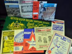 1962 Gt Britain Rugby League tour to Australia collection relating to Derek Turner - to incl