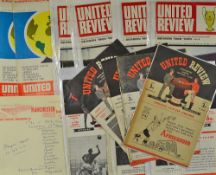 Selection of Manchester United home football programmes to include 1947/48 Charlton Athletic (