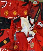 Manchester United Football Shirt Selection a mixed selection of years, mostly home, mainly modern