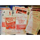 Collection of Stoke City football programmes, mainly homes, some aways, 1950's onwards with 1960'