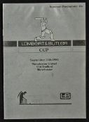 1981/1982 The first cricket match to be played at Old Trafford (Manchester United ground) dated 17