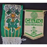 1989 Lisbon Lions Scarf together with 1989 Celtic Football Match Pennant some wear to pennant