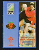 1995 Rugby World Cup Portugal v Wales programme - qualifying match played in Lisbon on 17 May with