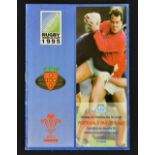 1995 Rugby World Cup Portugal v Wales programme - qualifying match played in Lisbon on 17 May with