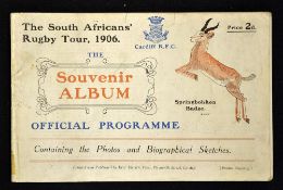 Rare & Historic 1906 Cardiff v South Africa official rugby programme - being the alst tour match