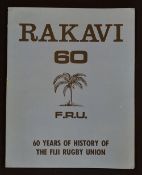 Rare 1973 Fiji Commemorative Rugby Book - titled "Rakavi 60 - 60 years of History of The Fiji